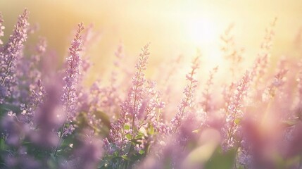 Vibrant Lilac Flowers Swaying Gently in a Warm Spring Breeze