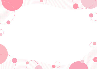 曲線と円形オブジェクトの背景フレーム、ポップなデザイン