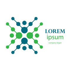 molecule atom logo design