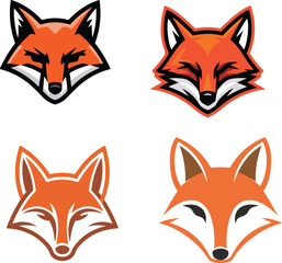 set of red fox
