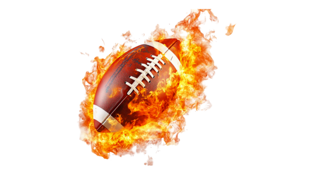 Fiery Football Intense Game Action