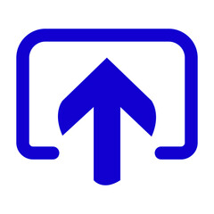 Blue upload icon
