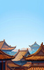 Obraz premium chinese temple roof