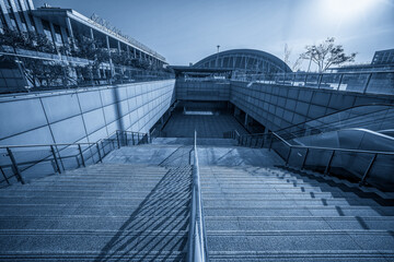Modern Architectural Design Showcasing Stairs and Urban Space