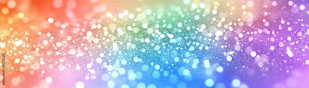Poster colorful sparkling bokeh lights creating a vibrant rainbow spectrum