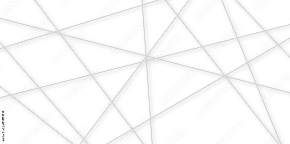 Poster abstract white, gray line luxury background template. geometric pattern squares and triangle shape. 
