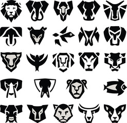 set of heraldic shields