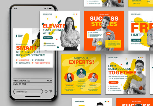 Modern Business Social Media Post Design Template