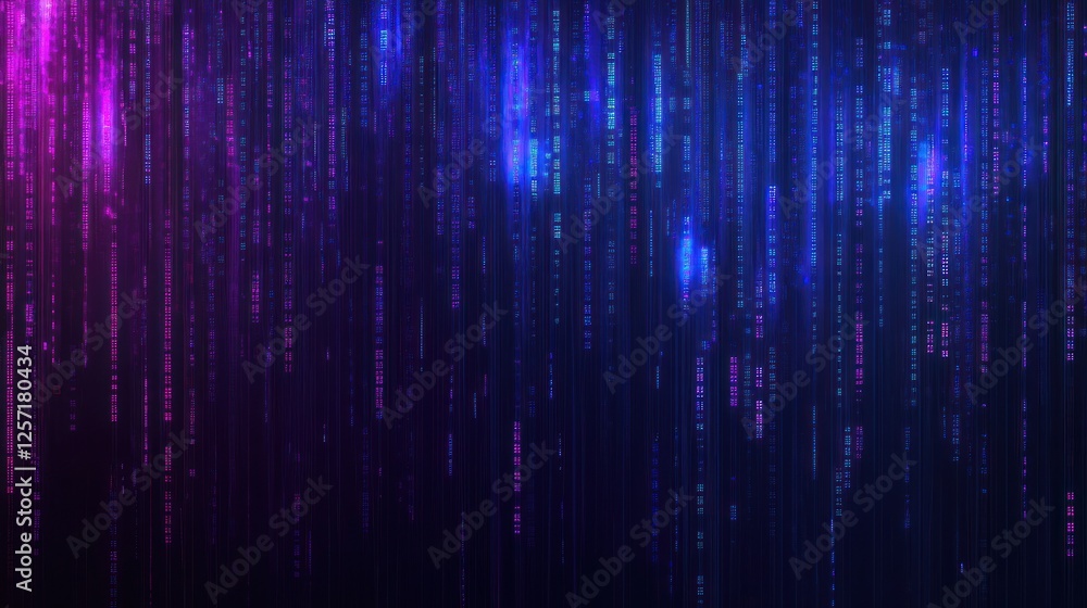 Aufkleber Abstract image displays falling light patterns with a digital aesthetic