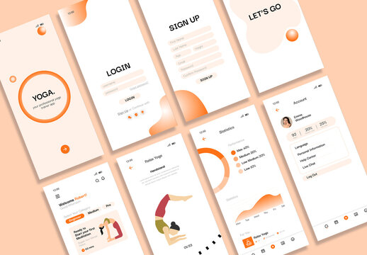 Yoga Mobile App Ui