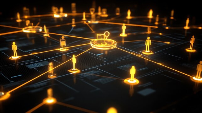 Creative visualization of accountbased marketing strategies emphasizing relationship building and targeted outreach