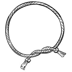 ropes and lasso handdrawn illustration