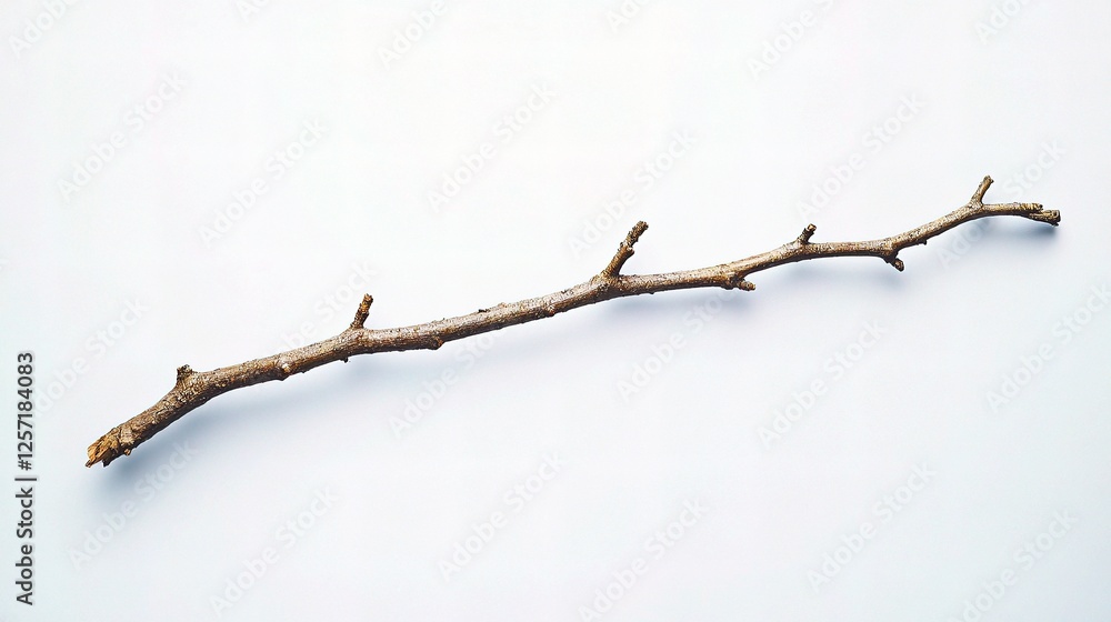 Poster detailed isolated withered twig with unique textures and lines