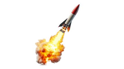 Rocket Launch Fiery Blast Off Space Flight,