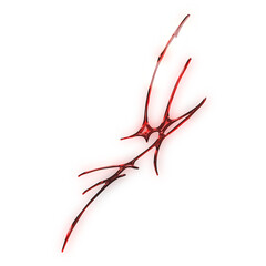 3d y2k red chrome neotribal element