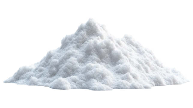 Pile of white snow isolated on transparent background
