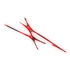 3d y2k red chrome neotribal element