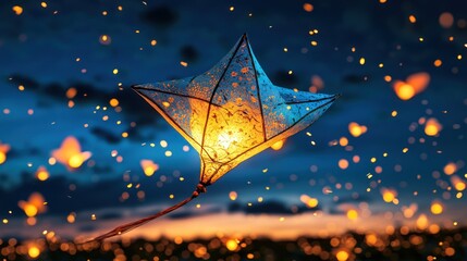 Vibrant Makar Sankranti Festivities: Colorful Kite Flying and Lanterns