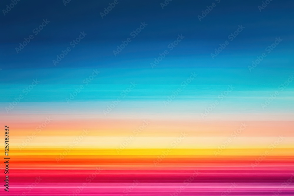 Poster colorful abstract painting featuring a blurred effect with vibrant hues and dynamic shapes