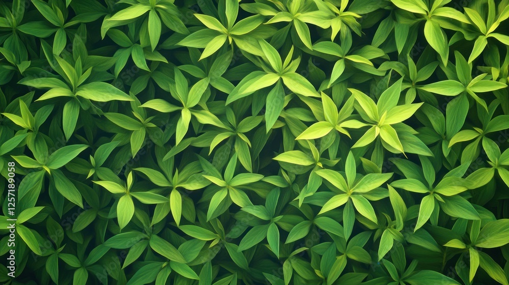 Poster abundant green leaves densely packed creating a lush background