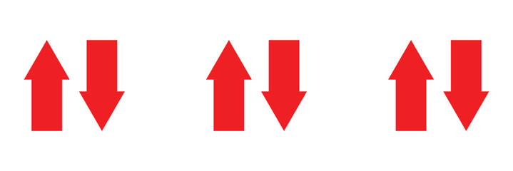 Arrows icon set. Vector set of trendy long arrows left and Right and right in flat style. Replaceable vector design.