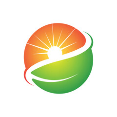 energy solar vector concept logo template design