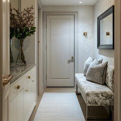 Modern styled small entryway