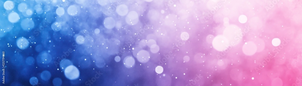 Poster abstract background with bokeh lights in blue and pink hues