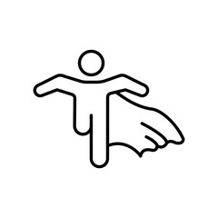 Hero icon in thin line style vector illustration graphic design
