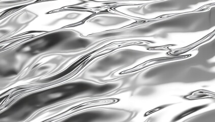 The sleek appearance of textured tinfoil is enhanced by reflective silver grain and smooth monochrome gradients.