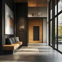 Modern entranceway with furniture and home decorate