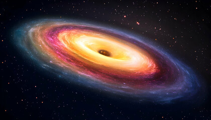 Fototapeta premium Illustration - Cosmic Whirlpool Galaxy, Stars, Nebula, Space, Astronomy