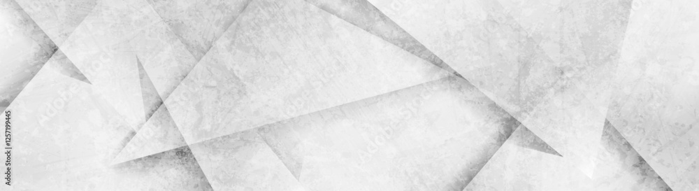 Poster grey and white geometric triangles abstract grunge retro background. vector banner design