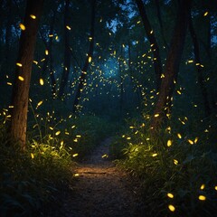 Fireflies as keys to unlocking a magical gateway.