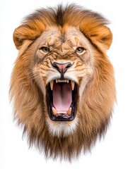 Roaring Lion Head Portrait