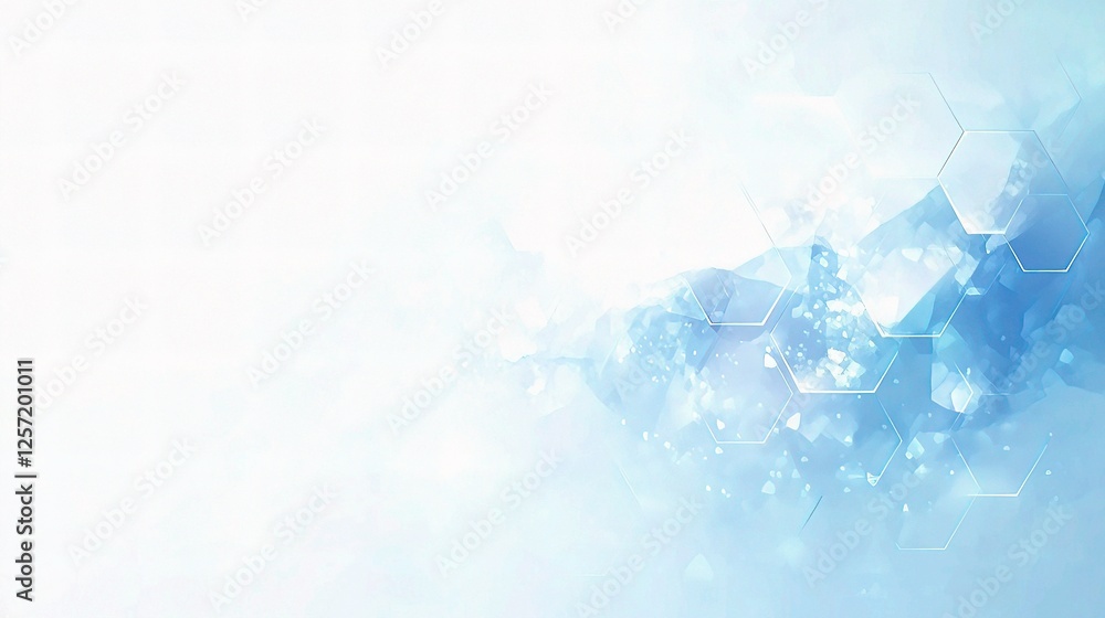 Poster subtle hexagonal design on light background for creative projects