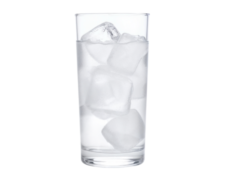 glass of water with ice