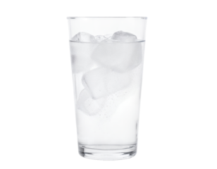 glass of water with ice
