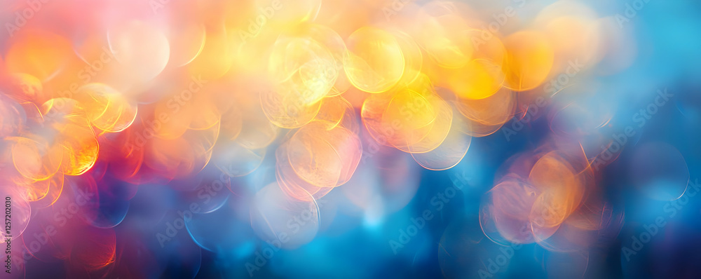 Aufkleber abstract bokeh background with vibrant colors creating a dreamy atmosphere