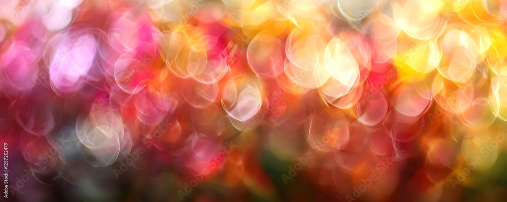 Aufkleber vibrant bokeh background with colorful lights creating a festive atmosphere