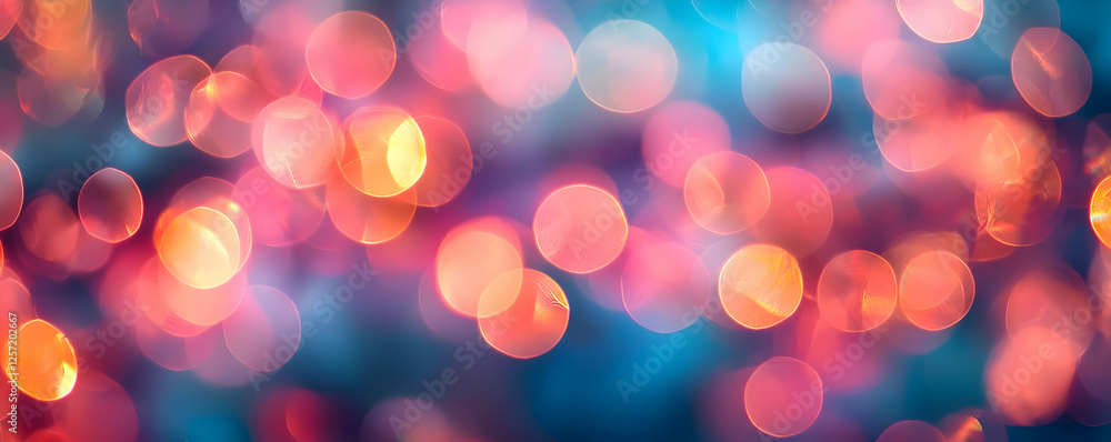 Aufkleber colorful bokeh lights creating a vibrant atmosphere in a festive setting