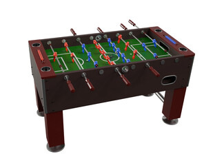 foosball table isolated on white