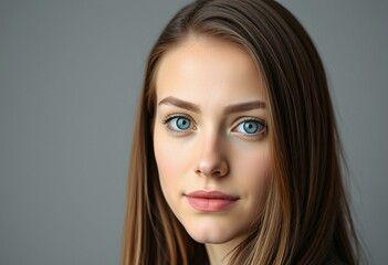 Fototapeta premium Photorealistic portrait of a female student