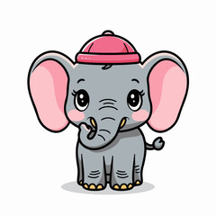 cut elephant cartoon illustration