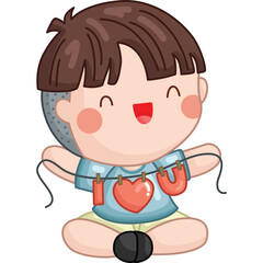 a cute vector of valentine celebration couple