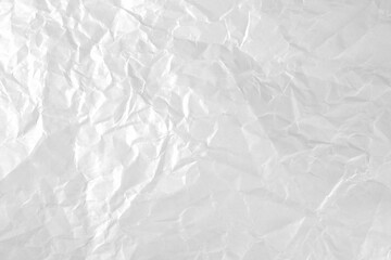 Texture of white crumpled paper for background.