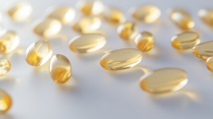 yellow capsule, oil, inspired healthcare medicine 