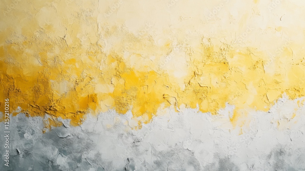 Poster abstract background with textured yellow and gray color blocks