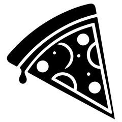 Pizza Slice Icon Vector Illustration Design for Food, Restaurant, and Culinary Graphics