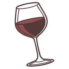 Wine Glass Icon Vector Illustration Simple Glass Design, Drink Icon, Beverage Art